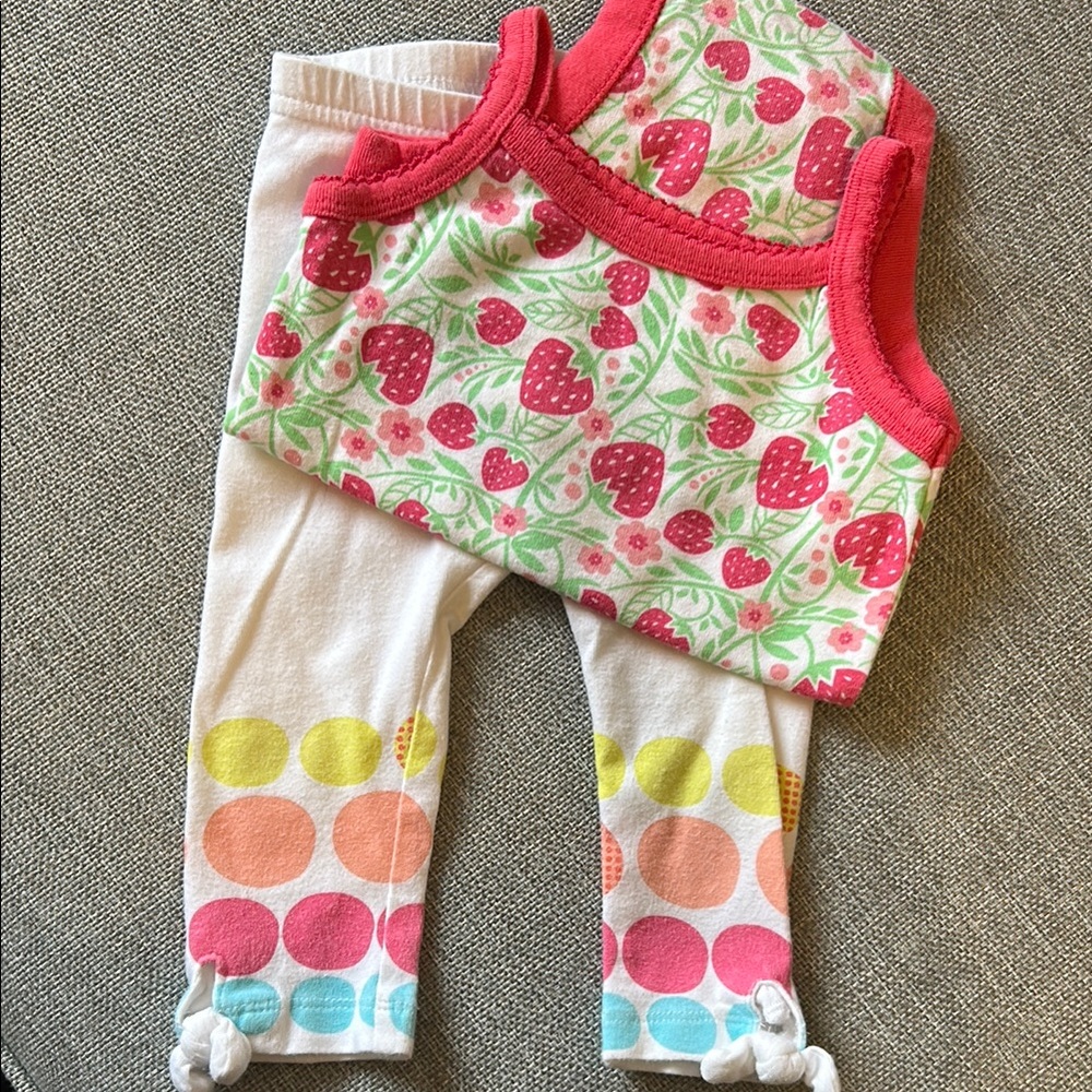 Old Navy Strawberry Ruffle Onesie and Pants 🍓